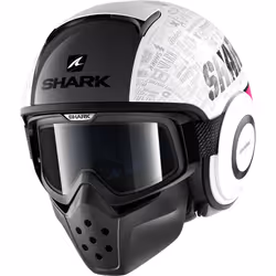 Shark Drak Tribute RM Casco Jet, bianco-porpora, dimensione XS per uomo