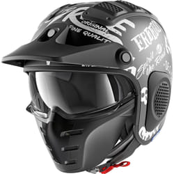 Shark X-Drak Freestyle Cup Mat Casco Jet, nero-bianco, dimensione XS per uomo