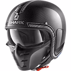 Shark-S-Drak Vinta Casco Jet, argento, dimensione XS per uomo