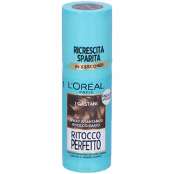 Spray istantaneo per coprire temporaneamente i capelli bianchi, ideale per nascondere la ricrescita tra una tinta e l'al ...