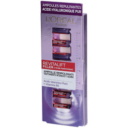 L'Oréal Paris Ampolle Rimpolpanti Revitalift Filler, Azione Antirughe, con Acido Ialuronico Puro 100% Concentrato e Vitamina B5, Trattamento Intensivo 7 Giorni, 7x1 ml 1 St