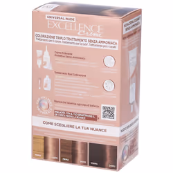 L’Oréal Paris Colorazione Permanente Excellence Universal Nude, Senza Ammoniaca, Con Riflesso Universale, Adatto a Tutti gli Incarnati, Colore Intenso Lunga Tenuta, Biondo Scuro 6u 1 St