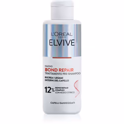 L’Oréal Paris Elseve Bond Repair è un trattamento pre-shampoo per la rigenerazione intensa dei capelli danneggiati arricchito ...