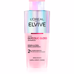 Lo shampoo L’Oréal Paris Elseve Glycolic Gloss ti aiuterà a fare il primo passo per capelli irresistibilmente lucenti. Sfrutt ...