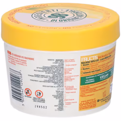 Garnier Maschera Nutriente Fructis Hair Food, disciplinante 3in1 con formula vegana per capelli secchi, Banana, 390 ml