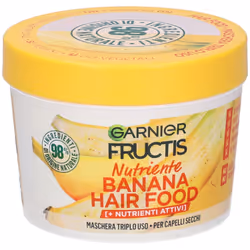 Garnier Maschera Nutriente Fructis Hair Food, disciplinante 3in1 con formula vegana per capelli secchi, Banana, 390 ml - Vista aggiuntiva 4