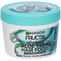 Garnier Maschera Idratante Fructis Hair Food, Riparatrice 3 in 1 con Formula Vegana per Capelli normali, Aloe, 390 ml - Vista aggiuntiva 4