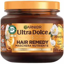 GARNIER ULTRA DOLCE MASCHERA NUTRIENTE PER CAPELLI SECCHI E SPENTI AZIONE IN 1 MINUTO CON GLI OLI MERAVIGLIOS 340 ML GARNIER ...