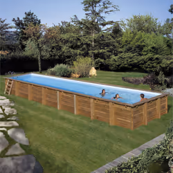 Gre 788032, Piscina con bordi, Scala, Blu, Marrone, 2800 kg