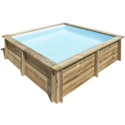 GRE - Piscina in Legno quadrata City da 225x225 cm