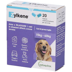 Zylkene Cani 450mg Integratore per il Benessere per Cani Oltre 15kg 20 Capsule