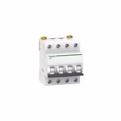 4P interruttore 50A PROFESSIONISTI Schneider A9K24450 Potenza Curve C taglio 6000A tensione operativa 230V AC collegamento co ...