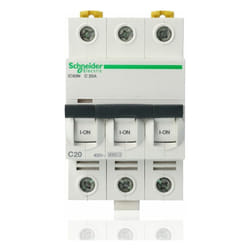 Schneider Electric - schneider A9F79320 - Interruttore magnetotermico iC60N 3P c 20A 6000A