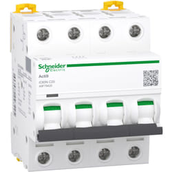 Schneider Electric - Interruttore Magnetotermico Modulare iC60N 4P Curva c 20A 6000A Acti9 Schneider