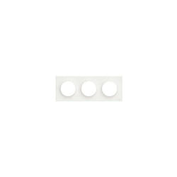 Schneider Electric - Schneider S520706 - Odace Styl Plate Bianco 3 montanti orizzontali o verticali interasse 71mm