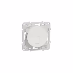 Presa RJ45 Grado 1 Odace bianca, marca Schneider. Dedicata al collegamento delle reti telefoniche e informatiche. Colore bian ...