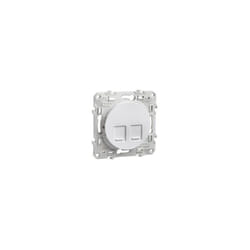Schneider Electric - Coprire 2 connettori RJ45 Odace White schneider S520410