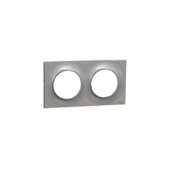 Schneider Electric - Schneider S520704E Odace Piastra stilizzata - Alluminio - Doppia orizzontale/verticale 71mm