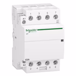 Contattore Schneider Acti 9 iCT con le seguenti caratteristiche: Tensione di comando in CA 220/240 Vac Frequenza di rete 50 H ...