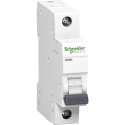 Schneider Electric - Schneider A9K02102 Interruttore Automatico K60N 1P, 2A, c Caratteristiche, 6kA, Bianco