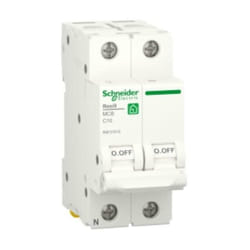 Schneider Electric - Interruttore magnetotermico Schneider 10A 1P+N 4,5KA c 2 moduli R9F37610