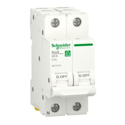 Schneider Electric - Interruttore magnetotermico Schneider 16A 1P+N 4,5KA c 2 moduli R9F37616