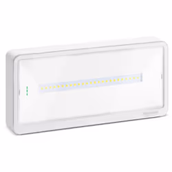 Lampada di emergenza Schneider serie EXW LIGHT, autonomia fino a 3 ore, installazione a parete, design ultra compatto, con le ...