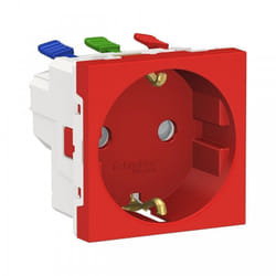 Schneider Electric - Presa Schuko attacco rapido rosso schneider NU305703