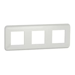 Schneider Electric - Schneider Unica Pro NU400618 piastra di copertura - Bianco con finiture trasparenti - 3x2 moduli - 3 stazioni