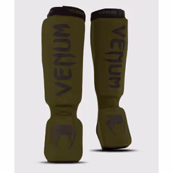 Venum -0480-200-L, Pugilato e arti marziali, Protezione per stinco e collo del piede, Nero, Cachi, L, Adulto, Cotone