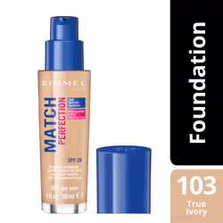 Rimmel Match Perfection, True Ivory 103 - Neutral, 30ml - Vista aggiuntiva 4