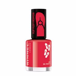 Rimmel 60 Seconds Flip Flop Fashion, 8 ml, Rosso, Be Red-y, Colorante, Bottiglia, Spazzola