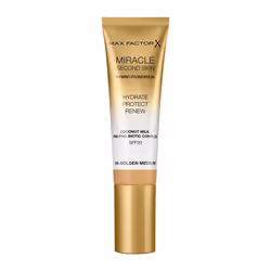 Max Factor Miracle Second Skin 06 Golden Medium 30ml, Tubo, Crema, Pelle universale, Idratante, Protezione, Medio, Golden Med ...