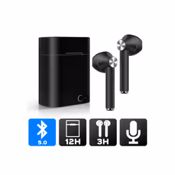 Altadif ALTBLKEARB cuffia e auricolare Con cavo e senza cavo In-ear Musica e Chiamate Bluetooth Nero - Vista aggiuntiva 2
