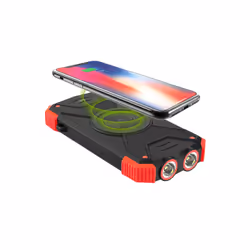 Altadif ALTPB10WIRLSOLAR batteria portatile 10000 mAh Carica wireless Nero, Rosso - Vista aggiuntiva 3