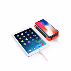 Altadif ALTPB10WIRLSOLAR batteria portatile 10000 mAh Carica wireless Nero, Rosso - Vista aggiuntiva 5