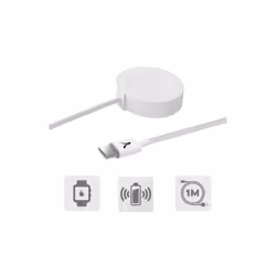 Akashi ALTCABIWAT1M, Auto, Interno, Esterno, USB, Carica wireless, 1 m, Bianco