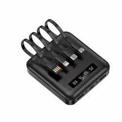 Akashi ALTPB10CABLK, 10000 mAh, Nero