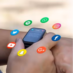 Akashi ALTSWAT1BLK smartwatch e orologio sportivo 4,29 cm (1.69") Digitale Touch screen Nero - Vista aggiuntiva 5