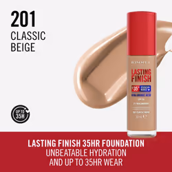 Rimmel Lasting Finish Hydration Boost 35H 201 Classic Beige 30 ml - Vista aggiuntiva 4