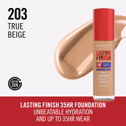Rimmel Fondotinta Lasting Finish 35h Con Acido Ialuronico 203 True Beige - Vista aggiuntiva 4