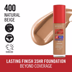 Rimmel Fondotinta Lasting Finish 35h Con Acido Ialuronico 400 Natural Beige - Vista aggiuntiva 4
