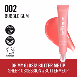 Rimmel Oh My Gloss! Butter Me Up 002 Bubble Gum - Vista aggiuntiva 3