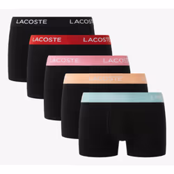 Lacoste 5H1292, Mutandine, Bermuda, Adulto, Maschio, Nero, Monocromatico