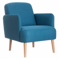 PaperFlow FTBRO.23.06, Poltrona, Poliestere, Blu, Truciolato, Legno, Classico, Legno
