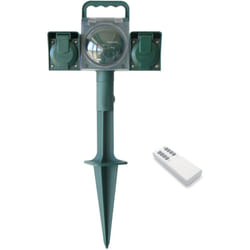 Avidsen - Piquet de jardin télécommandé éclairage extérieur 2 prises cordon 5 m. IP44 103186