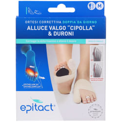 Epitact® Ortesi Correttiva Doppia Giorno Alluce Valgo e Duroni Piede Sinistro Taglia M 1 pz Bendaggio/i