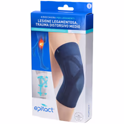 Ginocchiera Epitact per legamenti offre supporto per lesioni al ginocchio. Tessuto elastico 3D migliora la propriocezione, st ...