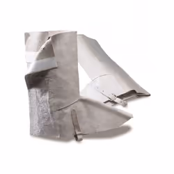 Dettagli : Ghette protettive per saldatori. Pelle crosta di vacchetta. Altezza 30 cm. Chiusura con ganci laterali e cinturino ...
