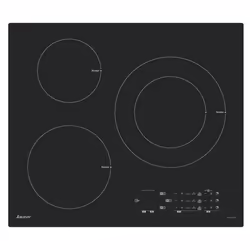 Sauter SPI6361B, Nero, Da incasso, 60 cm, Piano cottura a induzione, Vetro, 3 Fornello(i)
